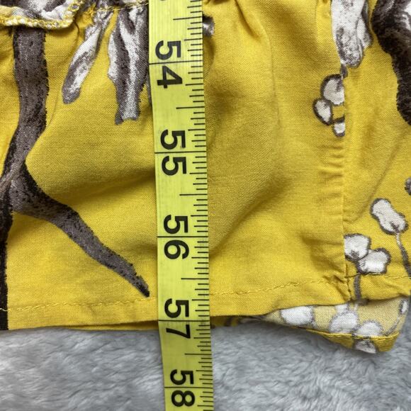 Jaase Karlie‎ Maxi Dress Womens L Yellow Golden Lillies Floral Off Shoulder Boho - Picture 8 of 9